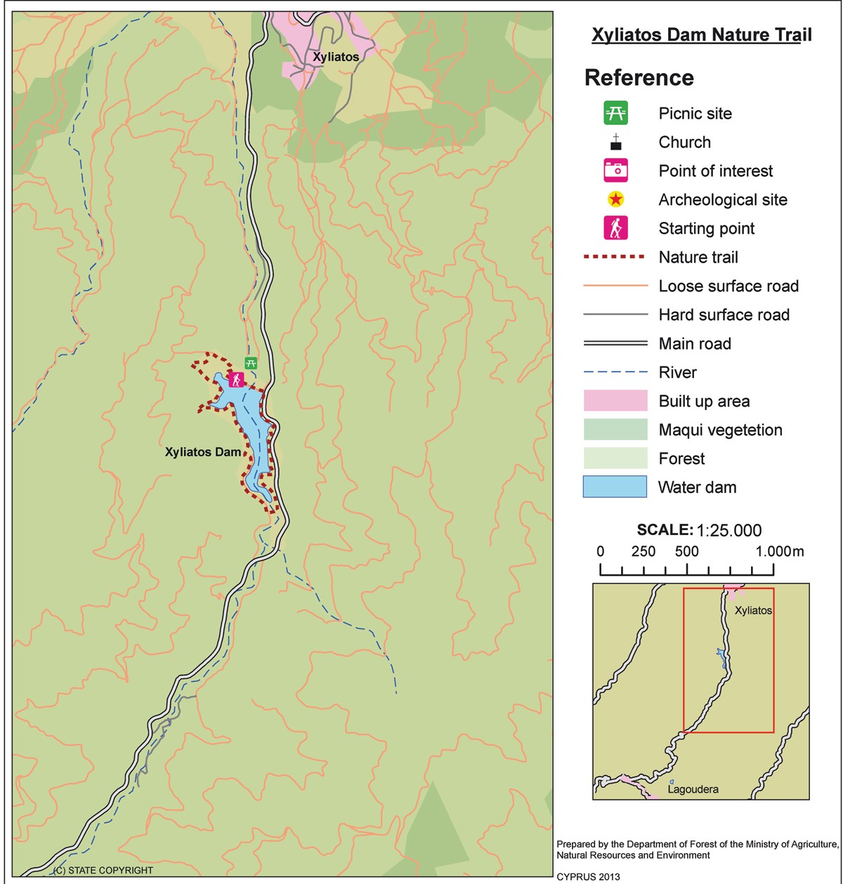 xyliatos natural trail map visitcyprus